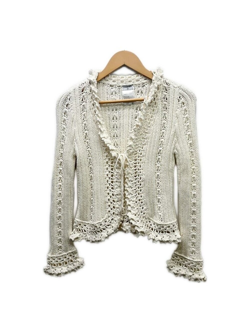 Chanel Cardigan L White 42